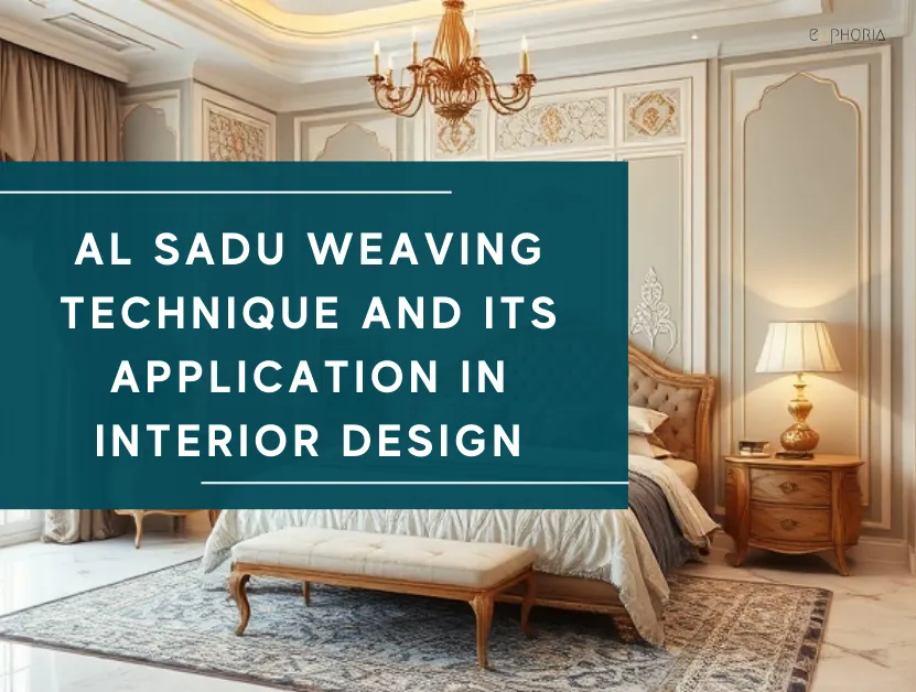 Al Sadu weaving in interior design.