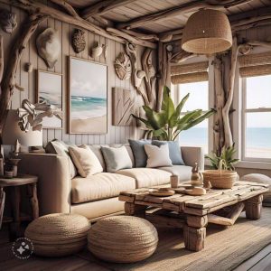 Natural material for Coastal interior design