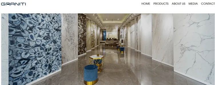 Graniti website tile display showroom interior product