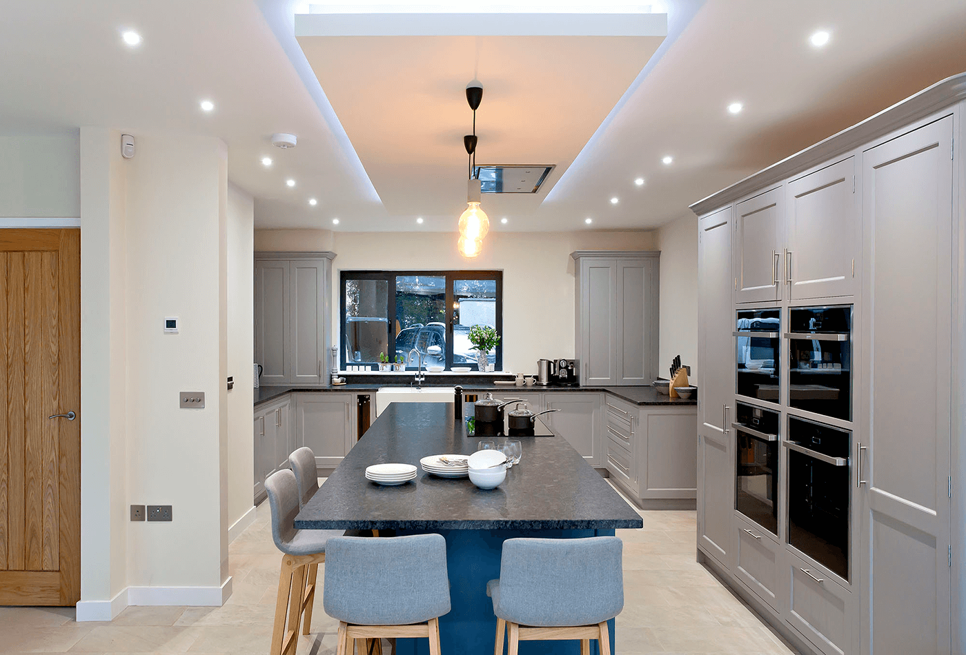 Modern island kitchen with sleek design