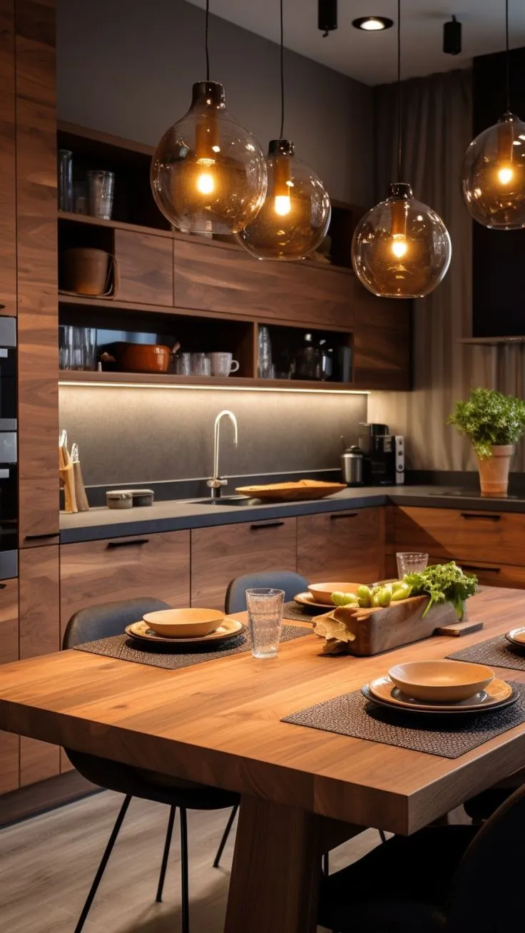  Modern Indian kitchen with sleek cabinetry and island