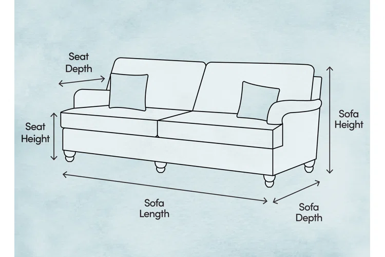 Sofa Dimensions Diagram