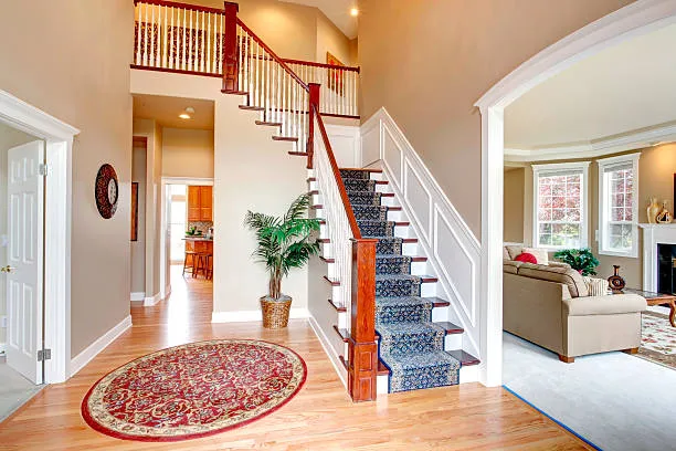  Traditional Entryway Rug Over Bare Flooring design