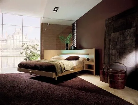 Minimalist Giant Mattress bed platform design light wood