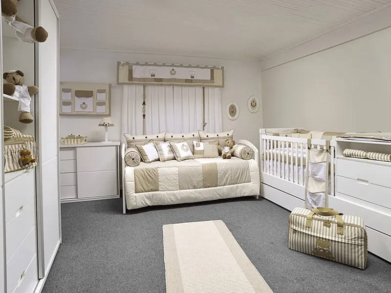 Well-organized nursery room with smart storage solutions