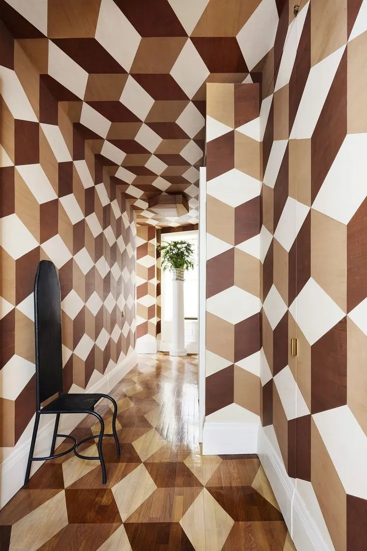 Royal Texture Paint Designs For Hall Walls with geometric patterns