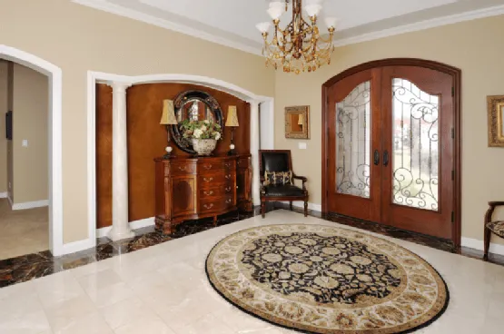  Classic Entryway Rug Over Bare Flooring design