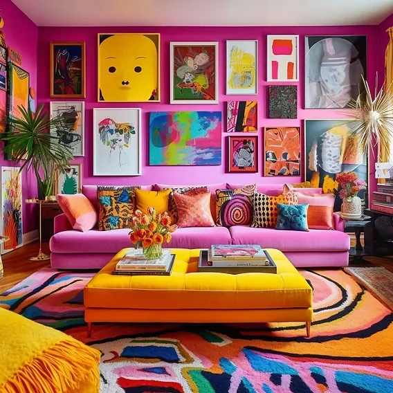 Maximalist living design Colour Schemes for Home Interiors